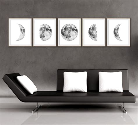 lunar phases wall art